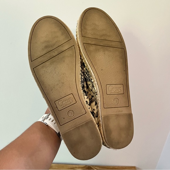Circus Sam Edelman Laila Espadrille Flats Snakeskin Print Size 7.5 - Picture 5 of 14